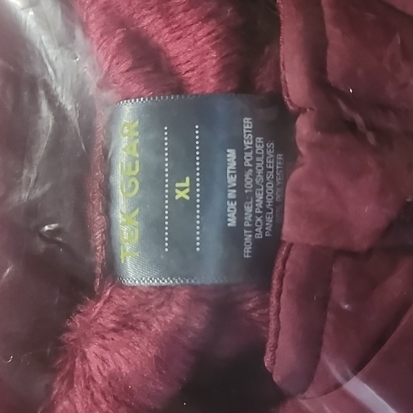 🆕️TEK GEAR Hoodie Jacket Burgundy - Picture 3 of 3